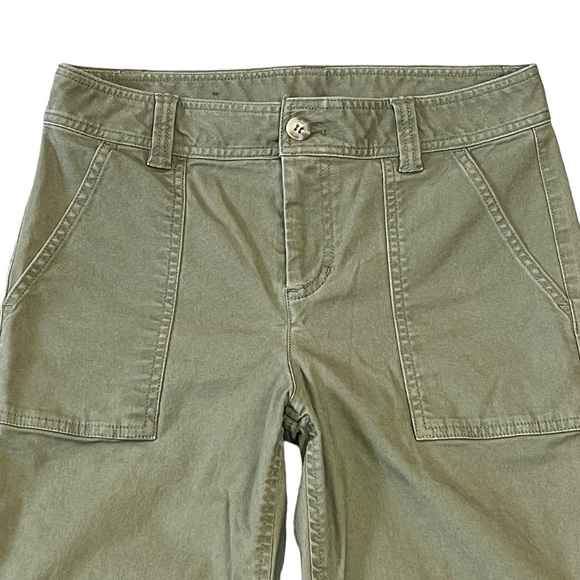 Eddie Bauer Women's Crop Ankle Pant - Canvas Utility. Green Size 2 #1171 - Picture 2 of 6